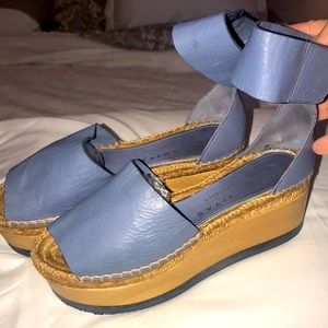 Palomita Indigo Espadrilles, Sz 6